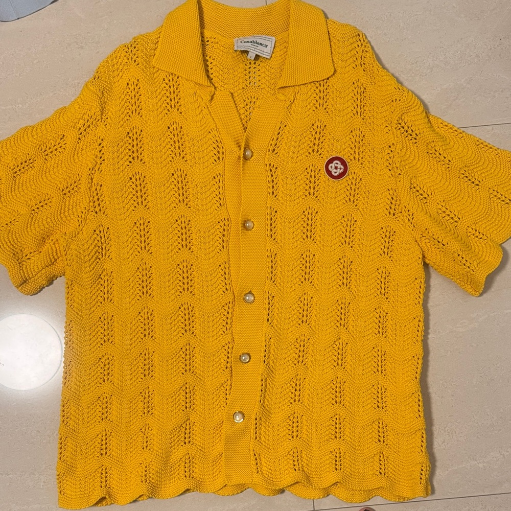 Yellow Knit Men's Shirt